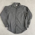 Vintage 40 s 50 s Sanforized Work Shirt Mens Small 14 5 Gray Button Up Usa True