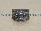 Sundance Catalog Sterling Silver  konya  Iolite Stamped Band Ring Size 7 Nib