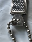 Vintage Silver Tone Metal Push Open Keychain Key Ring Made In Usa