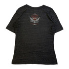Harley Davidson Live To Ride Flame Graphic Short Sleeve V Neck T Shirt Grey Xl