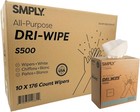 Dri-wipe S500  Smply Brands     All-purpose Disposable Wipes  10 Boxes Of 176