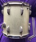 Ludwig Vintage 1965 14x14 Downbeat Floor Tom In Silver Sparkle Keystone Badge