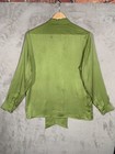 Gucci Uniform Women s Green Tie Neck Long Sleeve Blouse Top Size 40