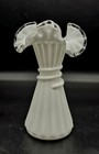 Fenton Large Silver Crest Ruffle Wheat Vase 7   