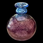 Vtg Bertil Vallien For Kosta Boda Mini Splatter Glass Vase Blue Purple 2 5   