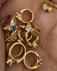 New Rare Vintage Avon Birthstone Ring Charm Pendant Gold Tone You Pick Month