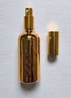 Empty Refillable Travel Glass Perfume Gold Bottle With Spray Atomizer 100ml 3 3
