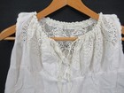 Antique Victorian Nightgown Embroidered Crochet 1800s Handmade