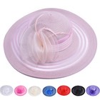 Womens Dress Church Wedding Kentucky Derby Wide Brim Organza Sun Hat Summer A340