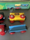 Vintage Brio 33317 Wooden Railway Passenger Train 4 Cars Complete Sweden Unused