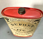 Vintage Dupont Superfine Fffg Gunpowder Tin W screw Cap Top - Empty  C1920 s