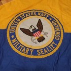 Vtg United States Navy Military Sealift Command Flag Us Flag And Signal Co