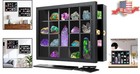 Adjustable Rock Display Case  Wall Mounted Crystal Collection Box With Shelve   