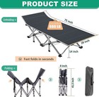 Naizea 2 Sets Folding Camping Cot Military Cots Outdoor Sleeping Bed W mat bag