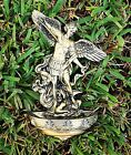 Saint Michael The Archangel Bronze Tone 9  X 4 75  Holy Water Font