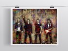 U2 Poster  U2 Pop Art 16x20in Bono Edge Adam  Larry Of U2 Colorful Free Shipping