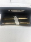 Vintage Centennial Ball Point Pen And Mechanical Pencil Set Gold Tone