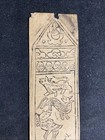 Antique Mongolian Tibetan Buddhist Tantric Woodenprint Amulet Mongolia  13-5x25