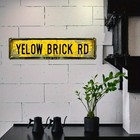 Yellow Brick Rd Tin Sign Road Sign Fantasy Nostalgic Home Wall Accent Decor