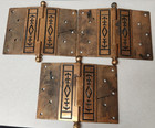 Victorian Eastlake Brass Door Hinges Set Of 3  These Are Big  5   X 7   Ball Tip