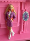 Nbu 1997  Vintage Mattel Barbie Pink Plastic Lunch Box W  Thermos