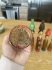 Vintage Egyptian Spindle Dolls Set Of 5 Hand Painted Wood Folk Art Made In Egypt