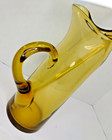 Vintage Amber Glass Cocktail Pitcher W  Swizzle Stick     Hand Blown     Mcm     10 5   