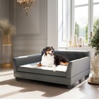 Bingopaw Large Dog Sofa Bed Luxury Velvet Elevated Couch Dog Orthopedic Sofa Bed
