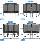 8 Ft 10ft 12ft 14ft Trampoline For Adults 2-3 Kids With Enclosure Net 800lbs