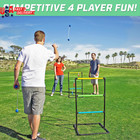 Ladder Toss Indoor   Outdoor Game Set With 6 Soft Rubber Bolo Balls And Travel C