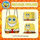 Spongebob Party Favors Sponge Birthday Supplies Drawstring Bags Candy Gift Sack