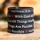 2 With God All Things Are Possible Wristbands Matthew 19 26 Silicone Bracelets