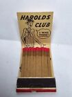 Vintage Harold s Club Matchbook Cover - Reno Nevada - Indian Wagon Casino Hotel