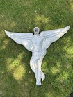 Vintage Large Cast Aluminum Metal Chiropractic Doctor Symbol Sign - Caduceus 