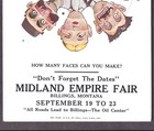 Puzzle    how Many Faces Can You Make   Billings Montana Midland Fair Trade Card
