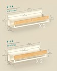 Us Stock 4pk Magnetic Bamboo Spice Racks Fridge 11 8  Kitchen Organizer