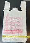 Plastic Bags Large White 1 6 22 X 11 5 X 6 5 Thank You T-shirt Shopping Bag