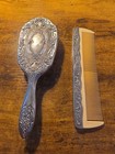 Vintage Silver-plated Vanity Brush   Comb Set Elegant Antique-style Grooming 