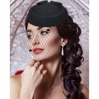 Women s 1920s Black Fascinator Hat Veil Feather Headband Hair Clip Cocktail Tea