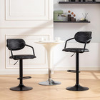Bar Stools Set Of 2  Adjustable Counter Height Barstools With Back And Arm  Swiv