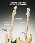      Donner Dst-80 Electric Guitar Bundle Sss Pickups Wood Grain Design   Natural
