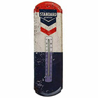 Standard Chevron Gas   Oil Station Metal Tin Thermometer 5 5  X 17