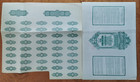 China Government 1921 Lung Tsing U Hai 500 Ffr  Bond Uncancelled Coupons
