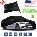 Full Car Cover For Mercedes-benz Uv Snow Dust Rain Resistant Protection Black