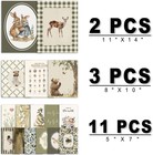 16 Pcs Woodland Nursery Wall Art Decor  Vintage Baby Girl   Boy Nursery Decor  K