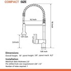 Spring Kitchen Sink Faucet With Sprayer Swivel Single Handle Pull Down Mixer Tap