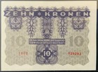 1922 Austria Paper Money - 10 Kronen Uncirculated Banknote 