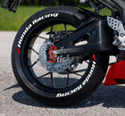 Bike Racing Tire Lettering Motorcycle Tire Decal Sticker Set Front0 75 rear1 00 