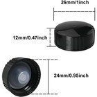 12pcs Phenolic Resin Cover 24mm Black Poly Seal Screw S For Daily Chemicals 