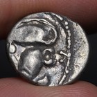 Ancient Celtic Horse Coin 80bc Gaul Silver Quinarius Sequani Tribe Gallic Celts